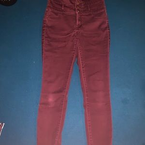 High waisted skinny jeans